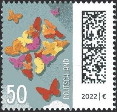 Letter Composed of Butterflies