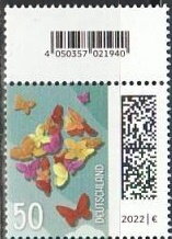 Letter Composed of Butterflies