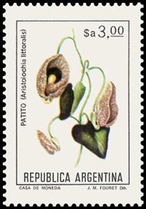 Stamp, Mburucuyá (Passiflora coerulea), Argentina,  , Flowers, Plants (Flora)
