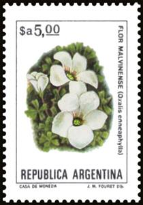 Stamp, Mburucuyá (Passiflora coerulea), Argentina,  , Flowers, Plants (Flora)