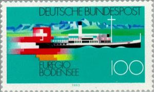 Stamp, Euregio Bodensee, Germany, Federal Republic,  , Ships, Flags