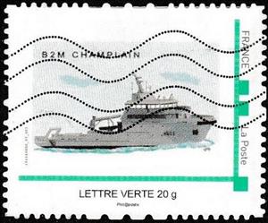 Stamp, B2M Champlain, France,  , Ships