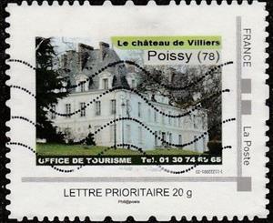 Stamp, Chateau de Villiers Poissy Tourist Office, France,  , Castles