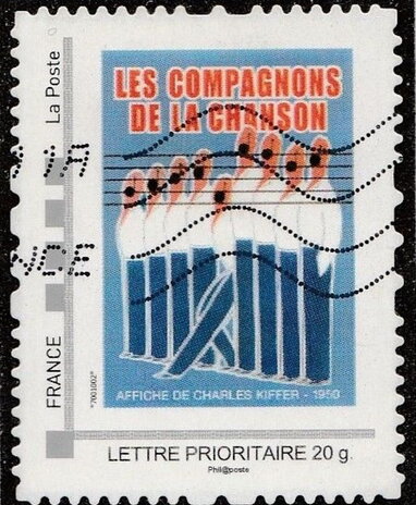 Compagnons de la chanson poster by Charles Kiffer 1950