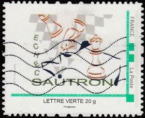 Stamp, Echecs Sautron, France,  , Chess