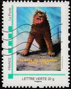 Stamp, Gevaudan Beast 1764-1767, France,  , Animals (Fauna), Wolves