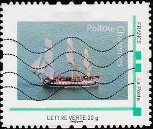 Stamp, Poitou Charentes, France,  , Sailing Ships, Ships