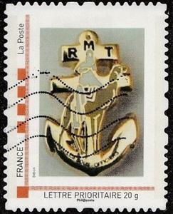Stamp, Regiment Military Territorial Insignia RMT, France,  , Army