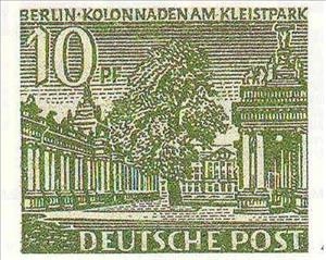 Stamp, Buildings in Berlin, Berlin,  , Parks, Buildings