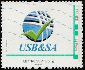 Stamp, Usb&sa, France,  , Industry, Logos