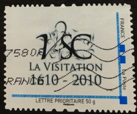 Stamp, VSC La Visitation 1610-2010, France,  , Christian, Religion