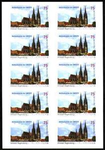 Full Pane, Foil Sheet-Old Town of Regensburg, Germany, Federal Republic,  , Churches - Cathedrals - Basilicas - Chapels, Townscapes / City Views, UNESCO World Heritage Sites