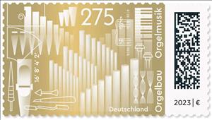 Stamp, Organ Building and Organ Music, Germany, Federal Republic,  , Musical Instruments