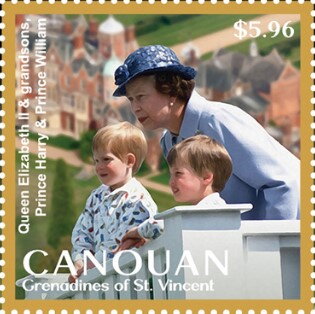Queen Elizabeth II & Prince William & Prince Harry