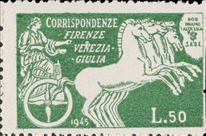 Stamp, Charioteer, Italy,  , Horses