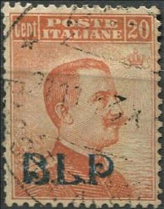 Stamp, Vittorio Emanuele III overprinted B.L.P., Italy,  , Famous People, Heads of State, Kings, Royalty