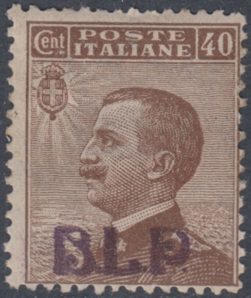 Vittorio Emanuele III overprinted B.L.P.