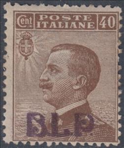 Stamp, Vittorio Emanuele III overprinted B.L.P., Italy,  , Famous People, Heads of State, Kings, Royalty