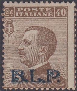 Stamp, Vittorio Emanuele III overprinted B.L.P., Italy,  , Famous People, Heads of State, Kings, Royalty