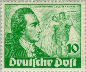 Stamp, Painting by Georg Oswald May (1738-1816), Berlin,  , Famous People, Authors, Commemoration, Paintings, Books