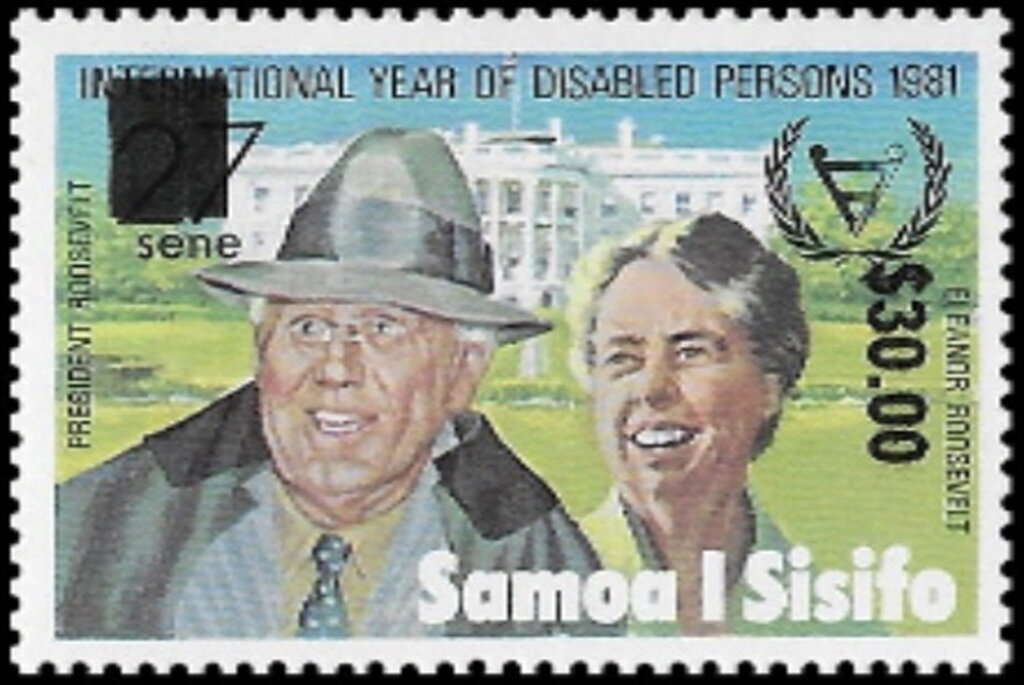 Franklin & Eleanor Roosevelt at the White House Surcharged