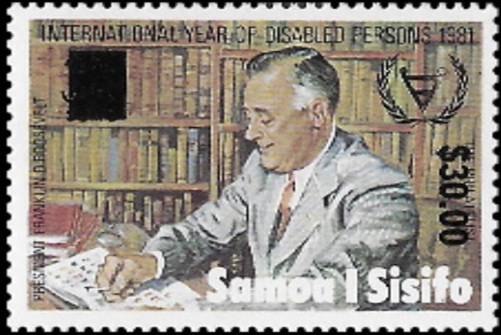 Franklin D. Roosevelt, Philatelist Surcharged