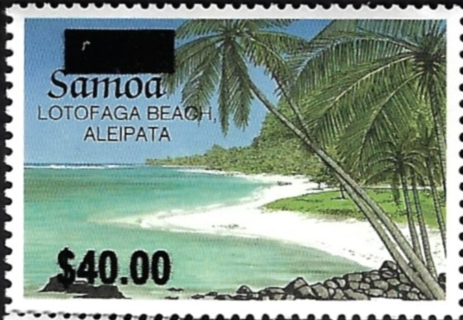 Lotofaga Beach, Aleipata Surcharged