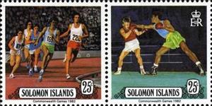 Se-tenant, Running - Boxing, Solomon Islands,  , Boxing, Running, Sports