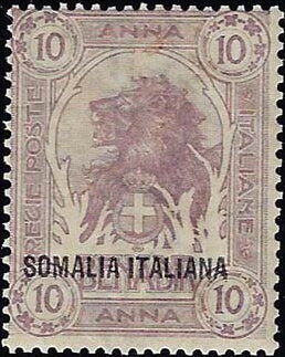Stamp, Lion (Panthera leo), Somalia, Italian Administration,  , Animals (Fauna), Лев, Mammals, Wild Cats