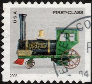 Stamp, Toy Locomotive, United States of America,  , Locomotives, Railways, Toys