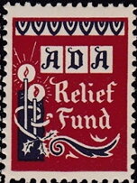 Stamp, ADA Relief fund Two candles, United States of America,  , Charity, Christmas, Lamps and Candles