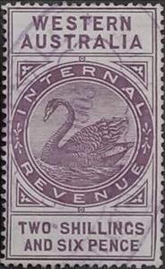Stamp, Black Swan (Cygnus atratus), Western Australia,  , Animals (Fauna), Birds, Swans