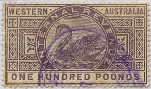 Stamp, Black Swan (Cygnus atratus), Western Australia,  , Animals (Fauna), Birds, Swans