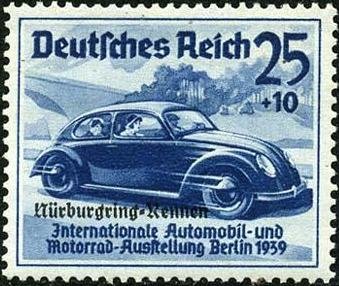 Stamp, Volkswagen, Austria,  , Bridges, Cars, Trees, Vehicles