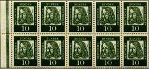 Booklet Pane, Booklet Pane-Albrecht Dürer (1471-1528), Berlin,  , Famous People, Graphic Artists, Men, Painters
