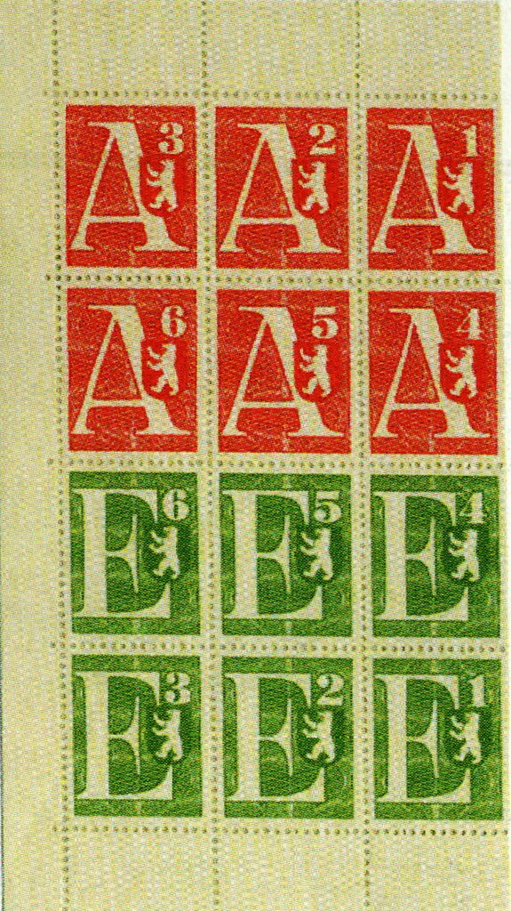 Booklet Pane-Paket und Zulassungsmarken