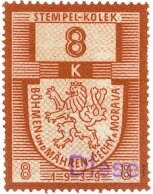 Stamp, Czech lion with Crown, Bohemia and Moravia,  , Coats of Arms, Crowns and Coronets, Лев