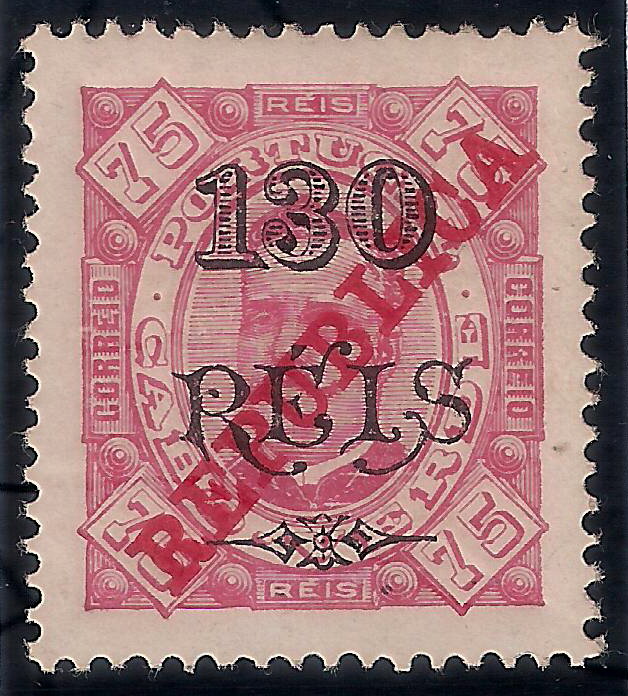 Carlos I surcharged REPUBLICA