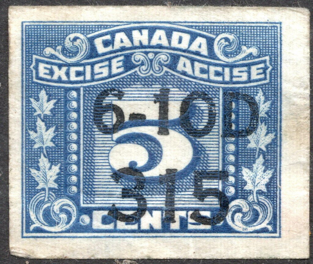 Numeral with three maple leaves on each side - IMPERF