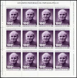 Full Pane, Pope John Paul II (1920-2005), Chad,  , Famous People, Popes