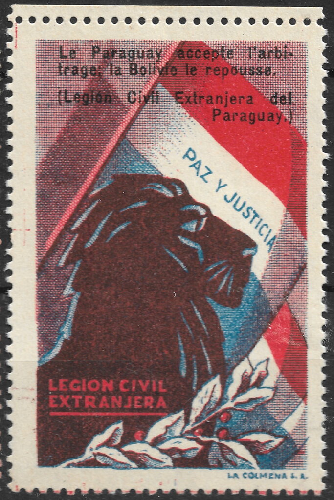 Black Lion & Flag. French text.