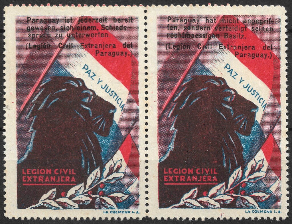 Black Lion & Flag. German text.