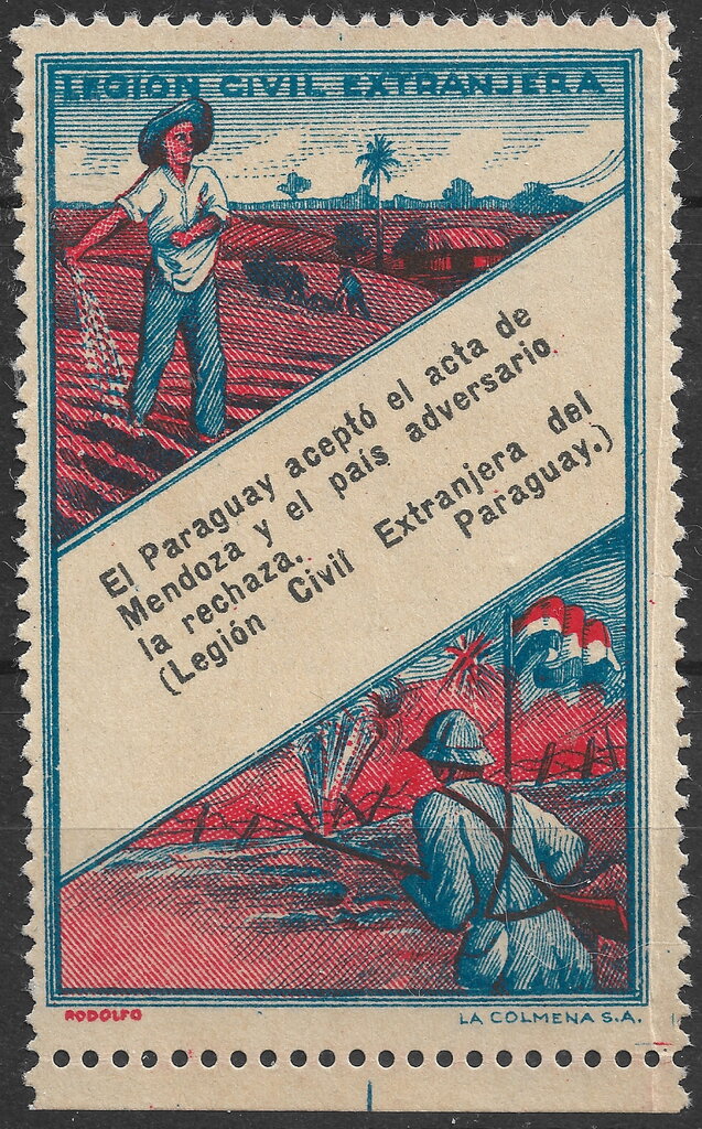 Farmer & Soldier. Spanish text.