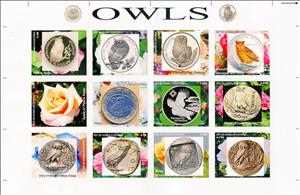Mini Sheet, Owls, Equatorial Guinea,  , Animals (Fauna), Birds, Owls