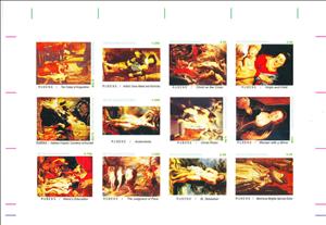 Mini Sheet, Rubens, Equatorial Guinea,  , Paintings