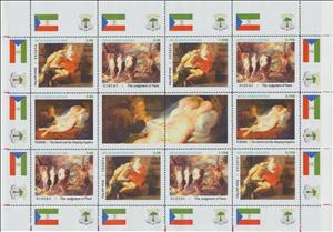 Mini Sheet, Rubens, Equatorial Guinea,  , Paintings