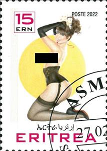Stamp, Pin Up, Eritrea,  , Eroticism, Nudes