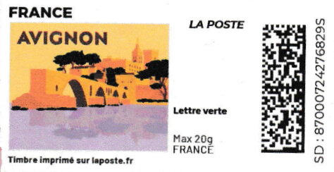 Stamp, Avignon. Redesign, France,  , Bridges, Townscapes / City Views