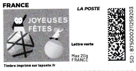 Joyful Festival Joyeuses Fetes Owl mouse balls in black