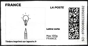 Stamp, Light bulb 1. Redesign, France,  , Lamps and Candles
